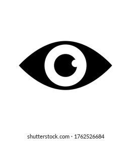 eye icon isolated on white background. vector illustration