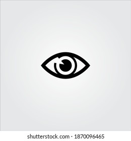 
Eye icon isolated on white background