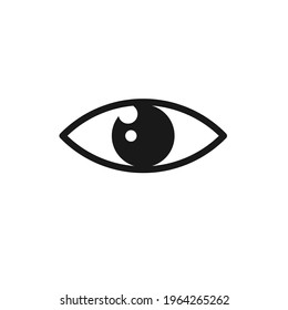 Eye icon isolated on white background. Vision icon concept. Vector stock
