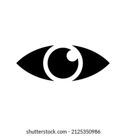 Icono de ojo aislado en fondo blanco