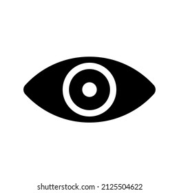 Icono de ojo aislado en fondo blanco