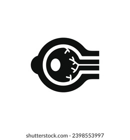 Eye icon isolated on white background