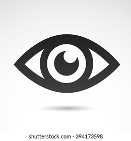 Eye icon isolated on white background. Vector illustration.