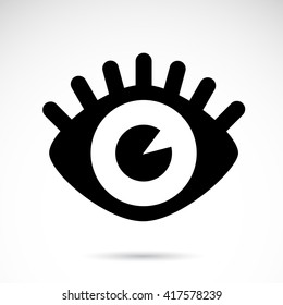 Eye icon isolated on white background. Vector art.