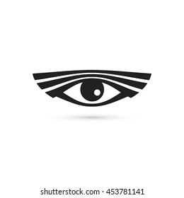 Eye icon. Isolated on white background. Vector illustration, eps 10.