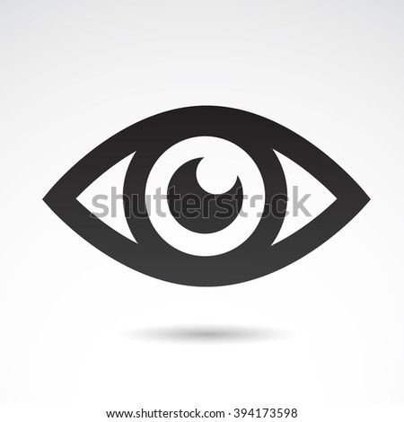 Eye icon isolated on white background. Vector illustration.