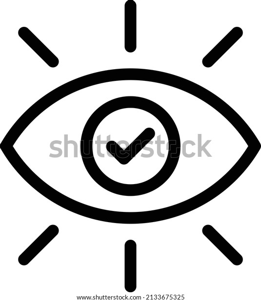 eye icon isolated on white\
background.symbol of vision.use to watch things all around.line \
icon