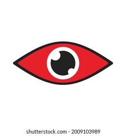 icono de ojo aislado con fondo blanco