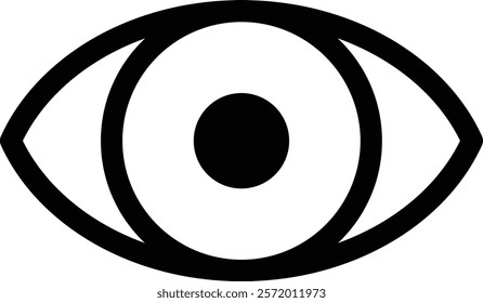 eye icon. isolatedon white background. sign symbol vector illustration.  black design style vector icons