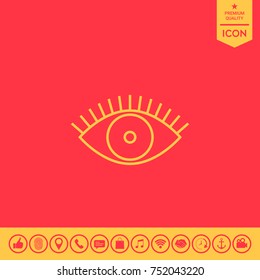 Eye icon - line concept