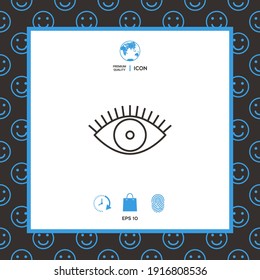 Eye icon - line concept. Elements for your design