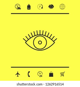 Eye icon - line concept. Graphic elements for your design