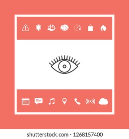Eye icon - line concept. Graphic elements for your design