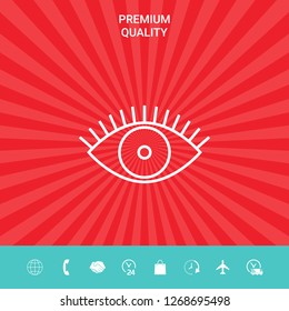 Eye icon - line concept. Graphic elements for your design