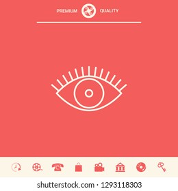 Eye icon - line concept. Graphic elements for your design