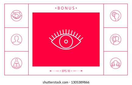 Eye icon - line concept. Graphic elements for your design