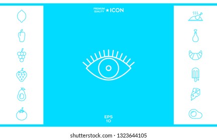 Eye icon - line concept. Graphic elements for your design