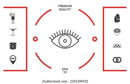 Eye icon - line concept. Graphic elements for your design