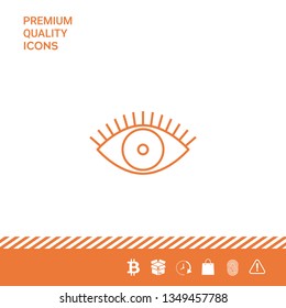 Eye icon - line concept. Graphic elements for your design