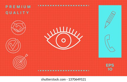 Eye icon - line concept. Graphic elements for your design