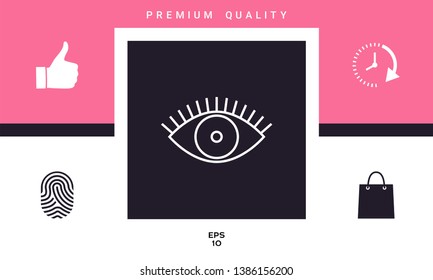 Eye icon - line concept. Graphic elements for your design