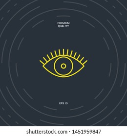 Eye icon - line concept. Graphic elements for your design