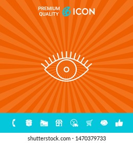 Eye icon - line concept. Graphic elements for your design