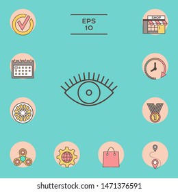 Eye icon - line concept. Graphic elements for your design