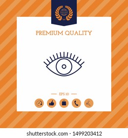 Eye icon - line concept. Graphic elements for your design