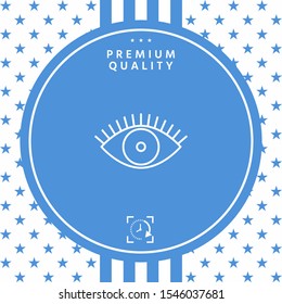 Eye icon - line concept. Graphic elements for your design