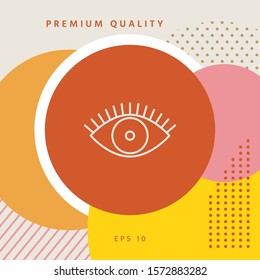 Eye icon - line concept. Graphic elements for your design