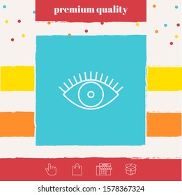 Eye icon - line concept. Graphic elements for your design