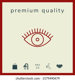Eye icon - line concept. Graphic elements for your design