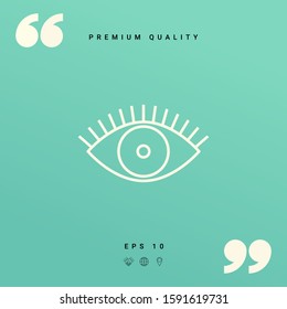 Eye icon - line concept. Graphic elements for your design