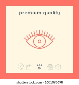 Eye icon - line concept. Graphic elements for your design