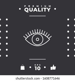 Eye icon - line concept. Graphic elements for your design