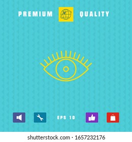 Eye icon - line concept. Graphic elements for your design