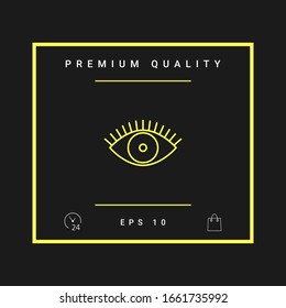 Eye icon - line concept. Graphic elements for your design