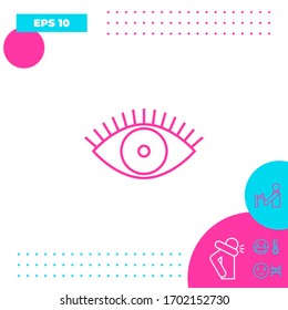 Eye icon - line concept. Graphic elements for your design