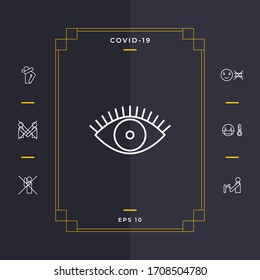 Eye icon - line concept. Graphic elements for your design