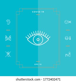 Eye icon - line concept. Graphic elements for your design