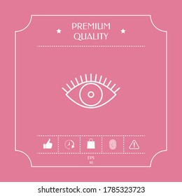 Eye icon - line concept. Graphic elements for your design