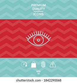 Icono ocular - concepto de línea. Elementos gráficos para su diseño