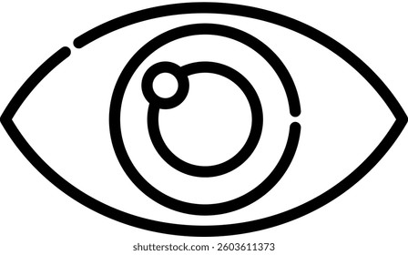 Eye Icon Line Vector Illustration