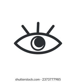 eye icon linear graphic element symbol of vision Vector illustration