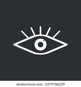 eye icon linear graphic element symbol of vision Vector illustration