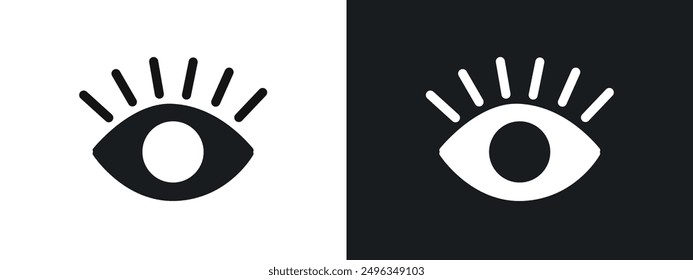 Eye Icon linear graphics set vector in black
