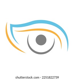 Eye icon logo design illustration