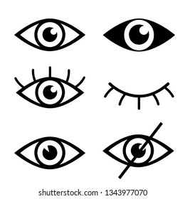 Eye icon, logo isolated on white background