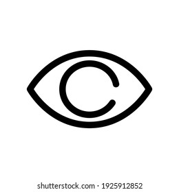 eye icon or logo isolated sign symbol vector illustration - high quality black style vector icons

